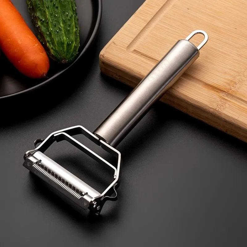 Multifunctional Kitchen Peeler Vegetable Fruit Peeler Stainless Steel Durable Potato Slicer Household Shredder Carrot Peeler - Trhee Minds