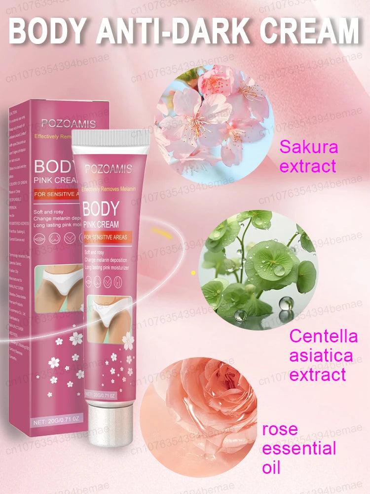 Whitening Cream Private Parts Underarm Bleaching Serum Whiten Butt Knee Brighten Inner Thigh Intimate Parts Dark Remove Melanin - Trhee Minds